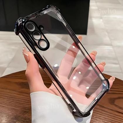 Imagem de Capa De Telefone Transparente Preta Para Samsung Galaxy A16 A26 A06 A36 A56 5G Capa Protetora Com