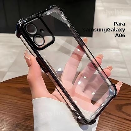 Imagem de Capa De Telefone Transparente Preta Para Samsung Galaxy A16 A26 A06 A36 A56 5G Capa Protetora Com