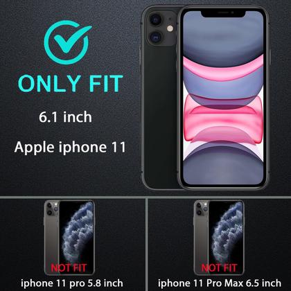 Imagem de Capa de telefone YKHJKLEC para iPhone 11 6.1" com 2 vidros temperados