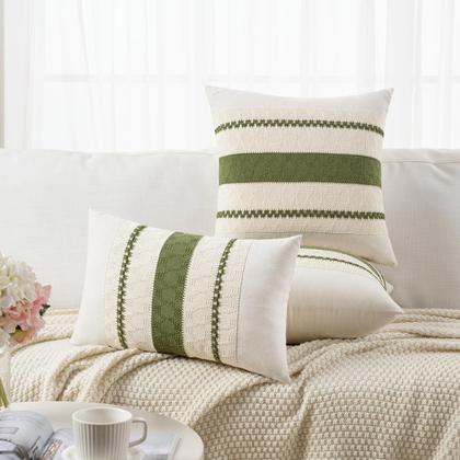 Imagem de Capa de travesseiro Fancy Homi Boho Moss Green 35x60cm Conjunto de 2