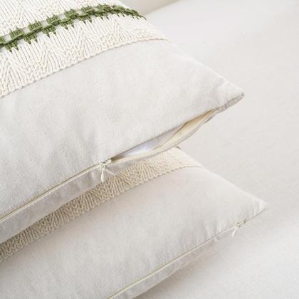 Imagem de Capa de travesseiro Fancy Homi Boho Moss Green 35x60cm Conjunto de 2