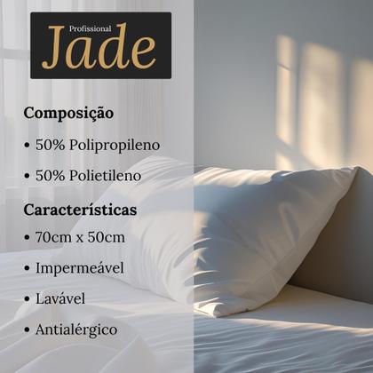 Imagem de Capa de Travesseiro Jade Impermeável 50x70cm com Encaixe Envelope