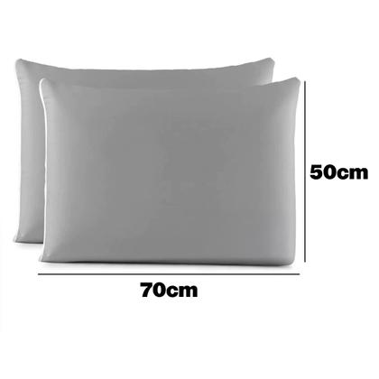 Imagem de Capa De Travesseiro Kit 2 Fronhas 100 Algodão Com Zíper