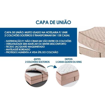 Imagem de Capa de União/Junção Colchão Hotelaria Queen Plush s/Pillow Bordado Brown (156x188x26) - Probel