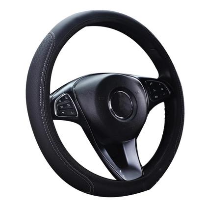 Imagem de Capa de Volante Antiderrapante em PU - Couro Respirável (37-38cm) - Acessório Universal para Carro