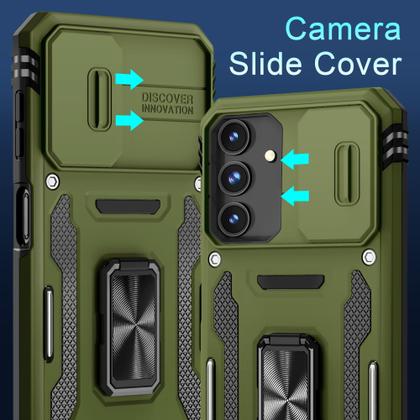 Imagem de Capa DEERLAMN para Samsung Galaxy A16 5G com capa de câmera deslizante