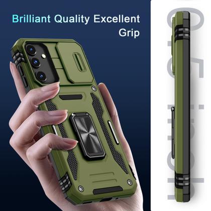 Imagem de Capa DEERLAMN para Samsung Galaxy A16 5G com capa de câmera deslizante