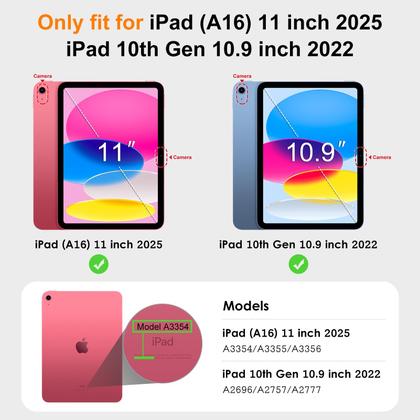 Imagem de Capa DTTO para iPad 11ª geração de 11 polegadas 2025 e 10ª geração de 10,9 polegadas