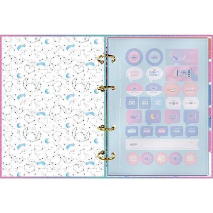 Imagem de Capa Dura Aloha Stitch Rosa Divisórias 7062
