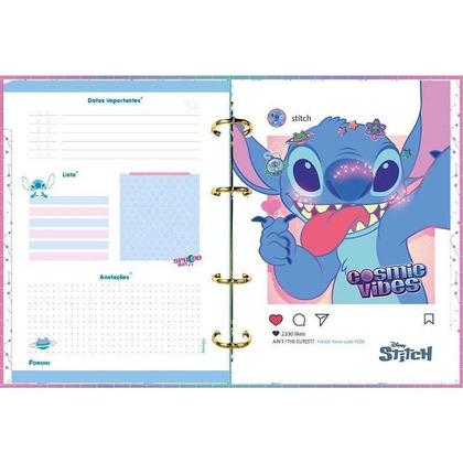 Imagem de Capa Dura Aloha Stitch Rosa Divisórias 7062