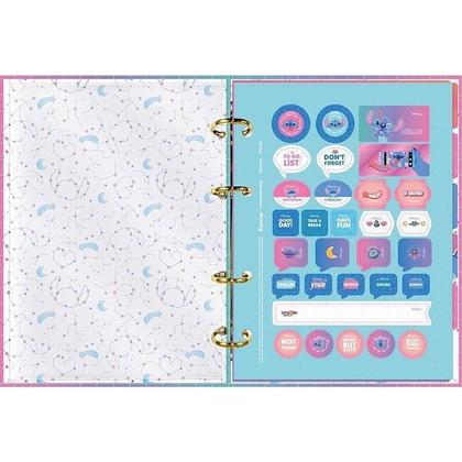 Imagem de Capa Dura Aloha Stitch Rosa Divisórias 7062