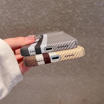 Imagem de Capa Dura De Fibra De Carbono Bicolor Para iPhone 17 Air 16 pro Max 15 14 plus 13 12 11 Capa À Prova