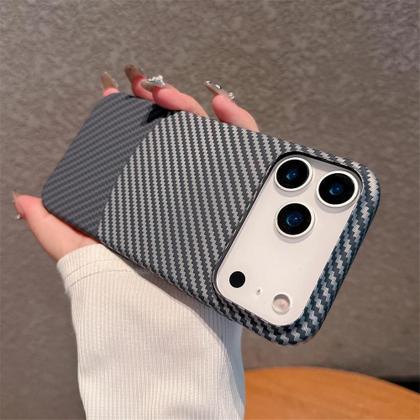 Imagem de Capa Dura De Fibra De Carbono Bicolor Para iPhone 17 Air 16 pro Max 15 14 plus 13 12 11 Capa À Prova