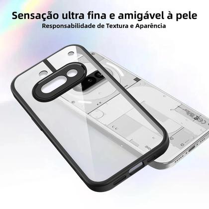 Imagem de Capa Dura Transparente Fosca Com Bumper De Silicone À Prova De Choque Para Nothing Phone 3A 5G Com