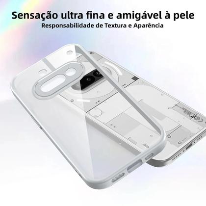 Imagem de Capa Dura Transparente Fosca Com Bumper De Silicone À Prova De Choque Para Nothing Phone 3A 5G Com