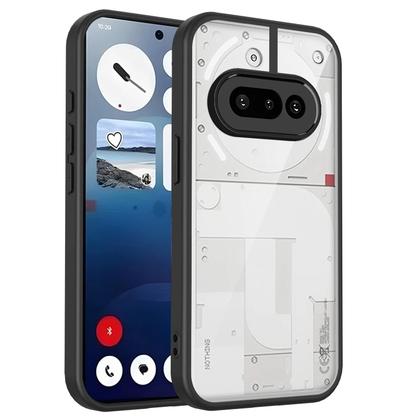 Imagem de Capa Dura Transparente Fosca Com Bumper De Silicone À Prova De Choque Para Nothing Phone 3A 5G Com