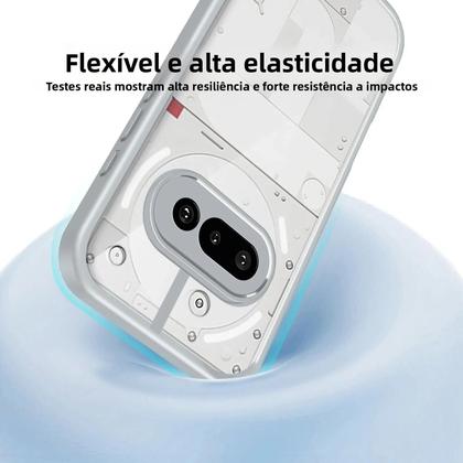 Imagem de Capa Dura Transparente Fosca Com Bumper De Silicone À Prova De Choque Para Nothing Phone 3A 5G Com