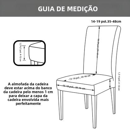 Imagem de Capa Elástica de Jacquard para Cadeiras de Jantar - Proteção e Decoração