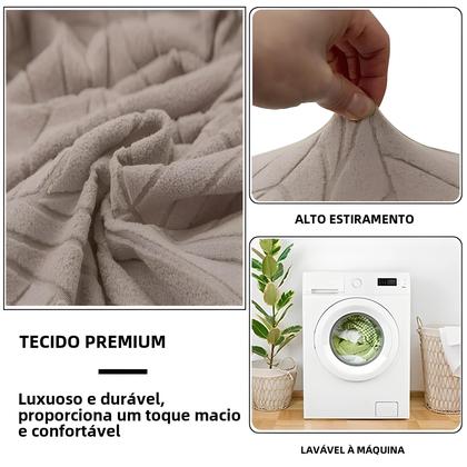 Imagem de Capa Elástica de Jacquard para Cadeiras de Jantar - Proteção e Decoração