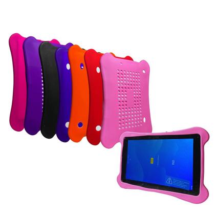 Imagem de Capa emborrachada Adaptável p/ Tablet 9 polegadas Multilaser + Fone +Caneta touch
