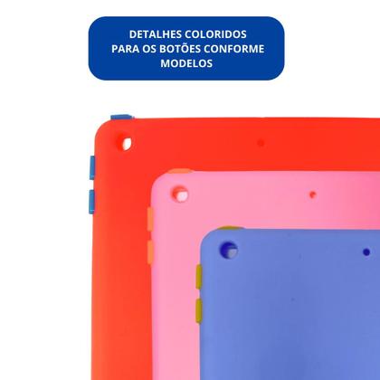 Imagem de Capa Emborrachada antiqueda kit com Película p/ Ipad 10.2 pol 7,8 9ª Geração