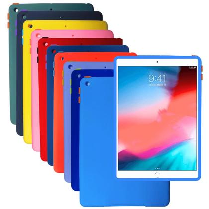 Imagem de Capa Emborrachada antiqueda kit com Película p/ Ipad 10.2 pol 7,8 9ª Geração