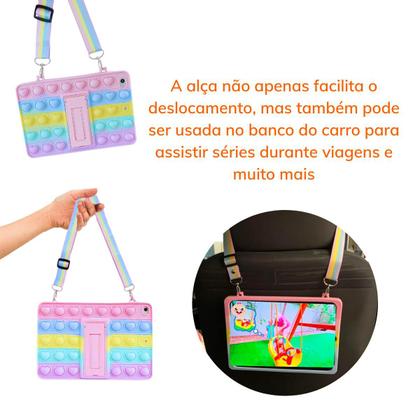 Imagem de Capa emborrachada infantil c/ Alça suporte P/ Tablet M9s Go M9 Multilaser
