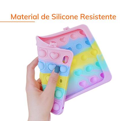 Imagem de Capa emborrachada infantil c/ Alça suporte P/ Tablet M9s Go M9 Multilaser