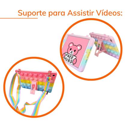 Imagem de Capa emborrachada infantil c/ Alça suporte P/ Tablet M9s Go M9 Multilaser