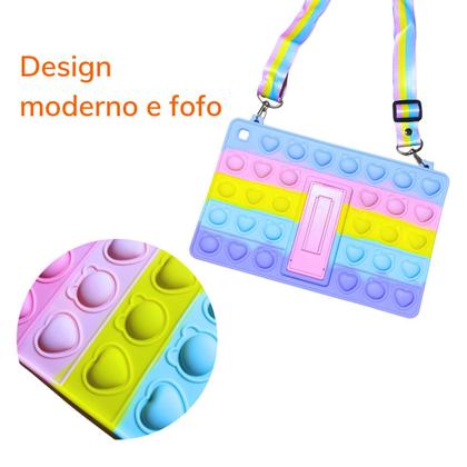 Imagem de Capa emborrachada infantil c/ Alça suporte P/ Tablet M9s Go M9 Multilaser