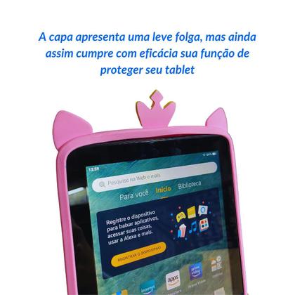 Imagem de Capa Emborrachada p/ Tablet Amazon Fire HD8 + Caneta Touch + Fone de Ouvido