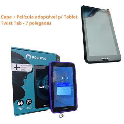 Imagem de Capa emborrachada + Película p/ Tablet T780G Positivo Twist Tab - 7 polegadas