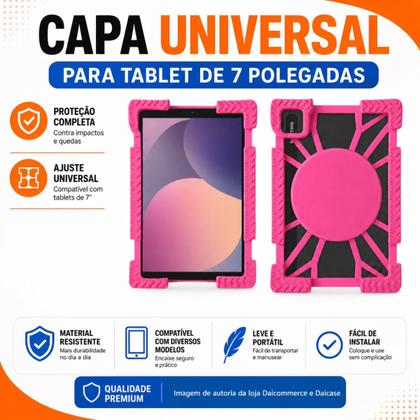 Imagem de Capa Emborrachada Resistente Infantil p/ Tablet 7 Polegadas Universal