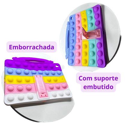 Imagem de Capa emborrachada suporte + Película p/ Ipad Apple 9th Geração 10,2 polegadas