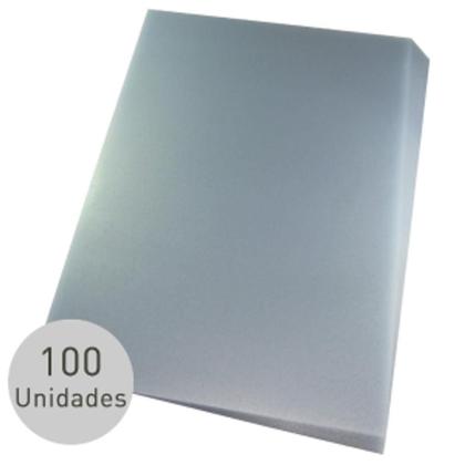 Imagem de Capa Encadernação Ofício Transparente PP Couro 0,30mm 100un