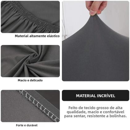 Imagem de Capa Ergonômica De Poliéster Elástico Para Cadeira De Escritório, Gaming E Computador Reclinável