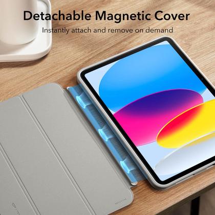 Imagem de Capa ESR para iPad A16 de 11ª e 10ª geração com capa magnética cinza