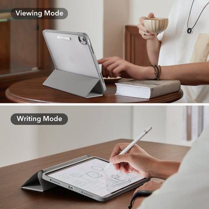 Imagem de Capa ESR para iPad A16 de 11ª e 10ª geração com capa magnética cinza