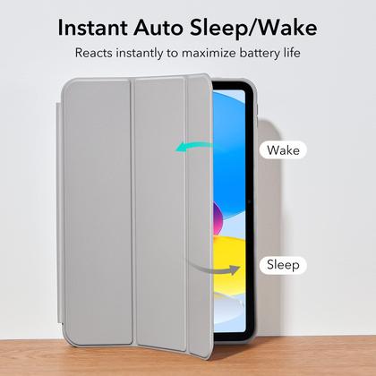 Imagem de Capa ESR para iPad A16 de 11ª e 10ª geração com capa magnética cinza