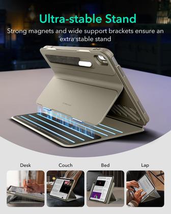 Imagem de Capa ESR para iPad A16 de 11ª e 10ª geração com capa magnética de titânio