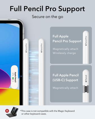 Imagem de Capa ESR para iPad A16 de 11ª e 10ª geração com traseira transparente
