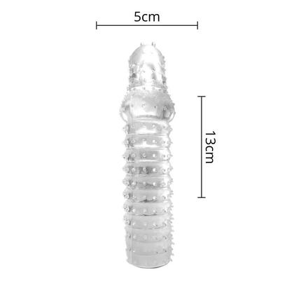 Imagem de Capa Expansora com Nódulos 13cm Silicone Transparente Sexy fantaxy