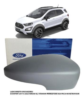 Imagem de Capa externa espelho retrovisor externo lado direito passageiro ford ecosport 2017 2018 2019