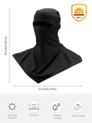 Imagem de Capa facial de balaclava, proteção solar, capa de pescoço, 3 peças SATINIOR