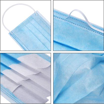 Imagem de Capa facial descartável KUKOO de 3 camadas com elástico para orelha 50 unidades