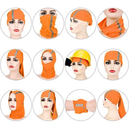 Imagem de Capa facial Neck Gaiter, máscara, cachecol, SATINIOR, laranja reflexiva