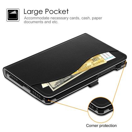 Imagem de Capa Fintie para Samsung Galaxy Tab A 8.0 2019 sem modelo S Pen (SM-T290 Wi-Fi, SM-T295 LTE), proteção de canto Capa de visualização multiangular com bolso, preta