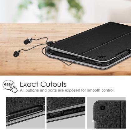 Imagem de Capa Fintie para Samsung Galaxy Tab A 8.0 2019 sem modelo S Pen (SM-T290 Wi-Fi, SM-T295 LTE), proteção de canto Capa de visualização multiangular com bolso, preta