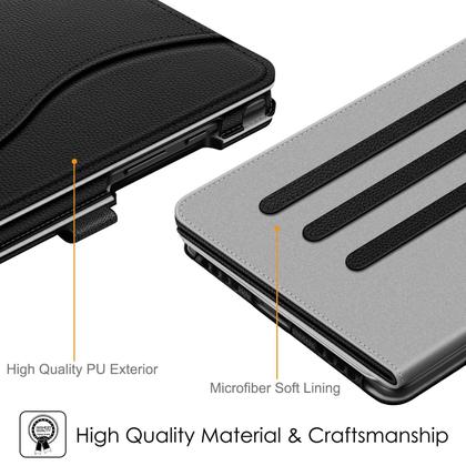 Imagem de Capa Fintie para Samsung Galaxy Tab A 8.0 2019 sem modelo S Pen (SM-T290 Wi-Fi, SM-T295 LTE), proteção de canto Capa de visualização multiangular com bolso, preta