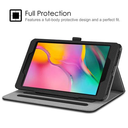 Imagem de Capa Fintie para Samsung Galaxy Tab A 8.0 2019 sem modelo S Pen (SM-T290 Wi-Fi, SM-T295 LTE), proteção de canto Capa de visualização multiangular com bolso, preta